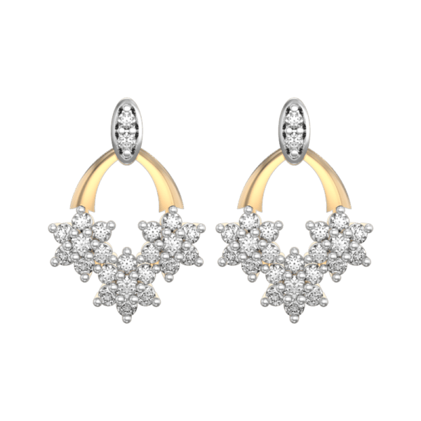 View of the Sweet Suzy Diamond Earrings in close up