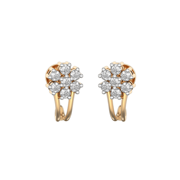 VVS EF Grade Tantalizing Blossoms Diamond Earrings with 0.98 carat diamonds
