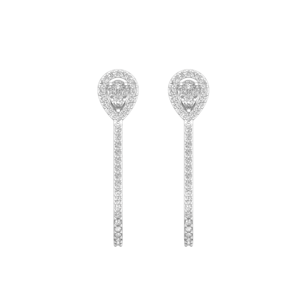 View of the Timeless Fascinations Diamond Earrings in close up
