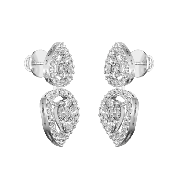 Victorian Royale Diamond Earrings made from VVS EF diamond quality with 1.34 carat diamonds