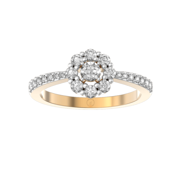 View of the 0.15 Ct Passionate Glow Solitaire Diamond Engagement Ring in close up