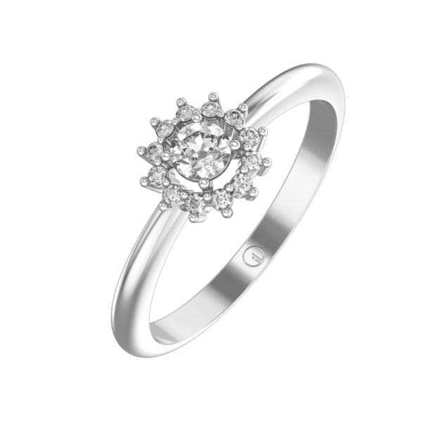 0.15 Octavia Solitaire Diamond Engagement Ring made from VVS EF diamond quality with 0.24 carat diamonds