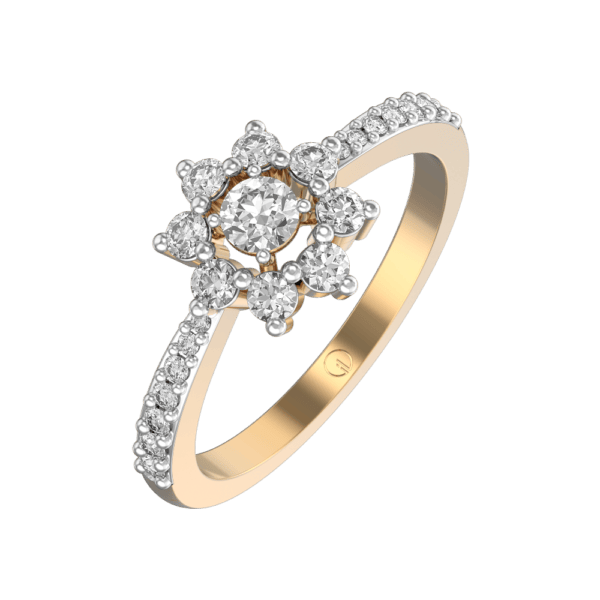 0.15 ct Delilah Diamond Solitaire Diamond Engagement Ring made from VVS EF diamond quality with 0.52 carat diamonds