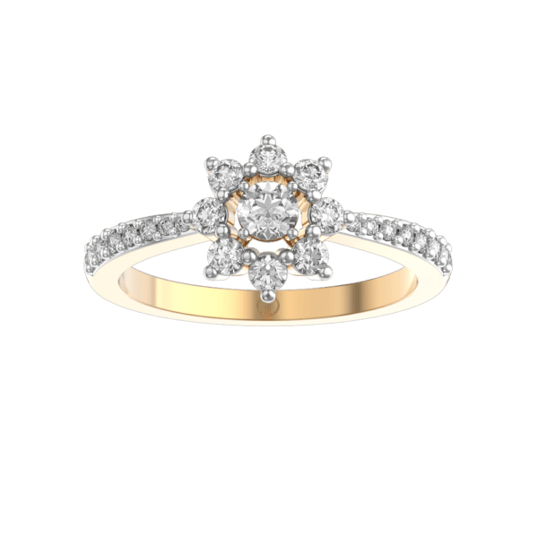 View of the 0.15 ct Delilah Diamond Solitaire Diamond Engagement Ring in close up