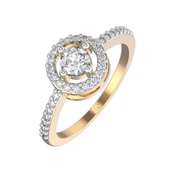 0.15 ct Heavenly Planet Solitaire Diamond Engagement Ring made from VVS EF diamond quality with 0.28 carat diamonds