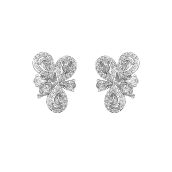 0.15 Ct Parnassian Ecstasy Solitaire Diamond Earrings made from VVS EF diamond quality with 2.11 carat diamonds
