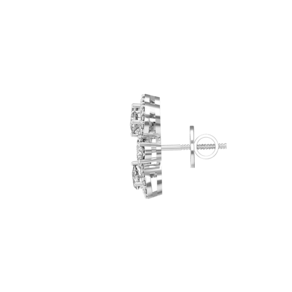 An additional view of the 0.15 Ct Parnassian Ecstasy Solitaire Diamond Earrings