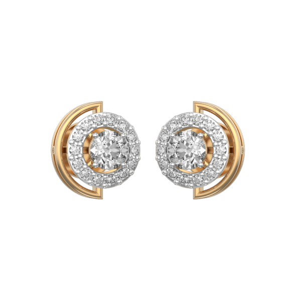 0.25 ct Adorable Circlets Solitaire Diamond Earrings made from VVS EF diamond quality with 0.668 carat diamonds