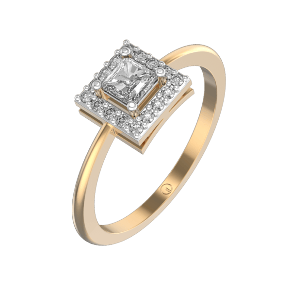 0.25 ct Aurelia Solitaire Diamond Engagement Ring made from VVS EF diamond quality with 0.35 carat diamonds
