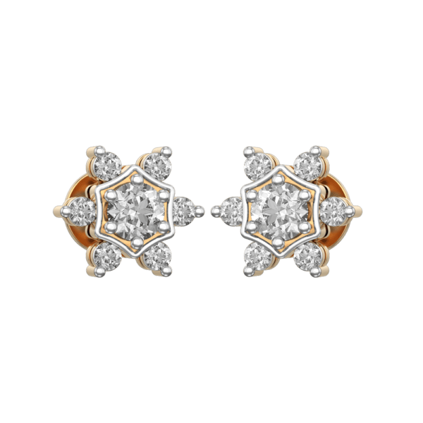 0.25 ct Coruscating Starlets Solitaire Diamond Earrings made from VVS EF diamond quality with 0.86 carat diamonds