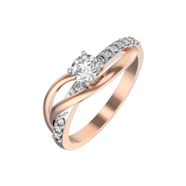 0.25 ct Dainty Diamanda Solitaire Diamond Engagement Ring made from VVS EF diamond quality with 0.42 carat diamonds