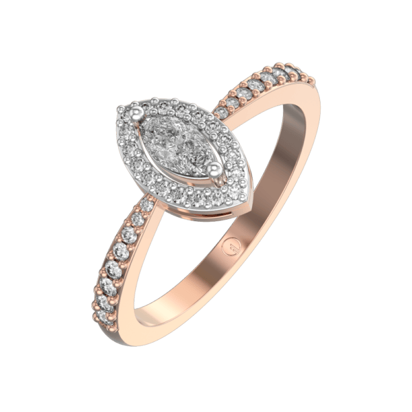 0.25 ct Daphne Solitaire Diamond Engagement Ring made from VVS EF diamond quality with 0.5 carat diamonds