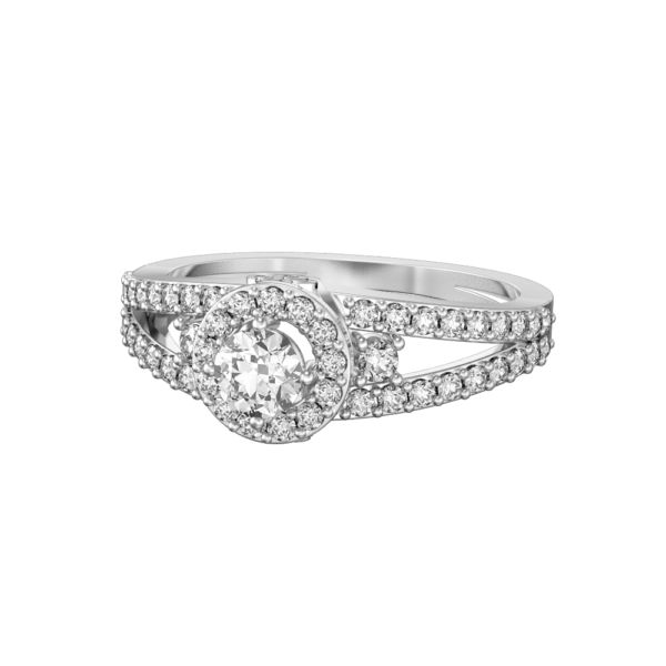 View of the 0.25 ct Elevated Glory Solitaire Diamond Engagement Ring in close up