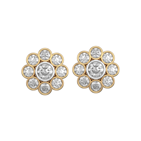 View of the 0.25 ct Ella Solitaire Diamond Earrings in close up