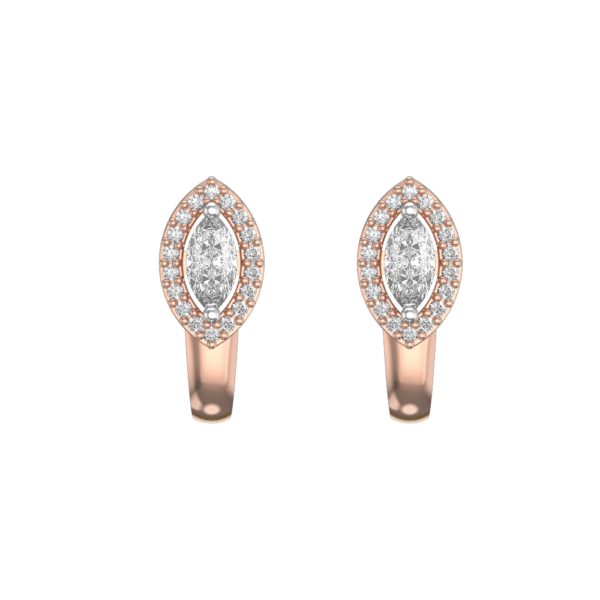 View of the 0.25 ct Eye Of Eternity Solitaire Diamond Earrings in close up