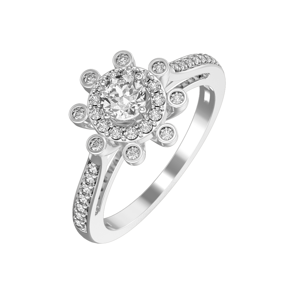 1.25 Carat Lab Six Prong Round Lab Diamond Ring In 950 Platinum |  Fascinating Diamonds