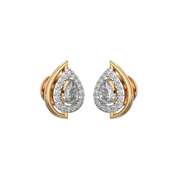 0.25 ct Pulchritudinous Pears Solitaire Diamond Earrings made from VVS EF diamond quality with 0.66 carat diamonds