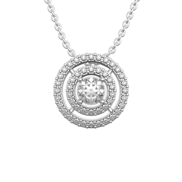 View of the 0.25 ct Radial Radiance Diamond Pendant in close up