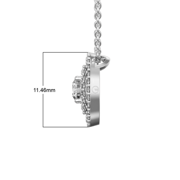An additional view of the 0.25 ct Radial Radiance Diamond Pendant
