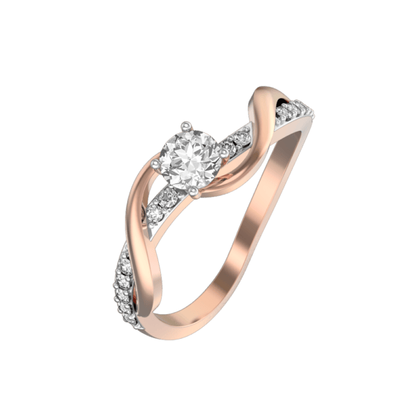 0.25 ct Sonnets to Laura Solitaire Diamond Engagement Ring made from VVS EF diamond quality with 0.39 carat diamonds