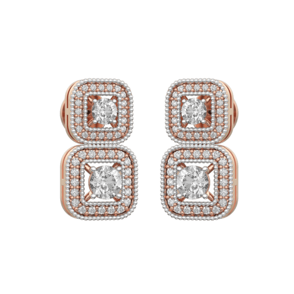 0.25 ct Yozela Solitaire Diamond Earrings made from VVS EF diamond quality with 1.26 carat diamonds