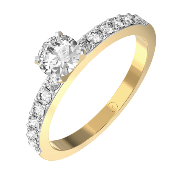 0.30 Ct Lustrous Love Solitaire Diamond Engagement Ring made from VVS EF diamond quality with 0.53 carat diamonds