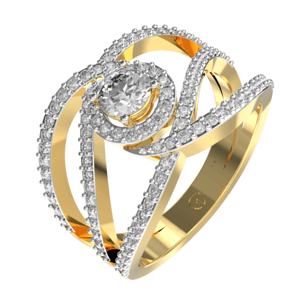 0.30 Ct Splendid Scintillations Solitaire Diamond Engagement Ring made from VVS EF diamond quality with 0.78 carat diamonds