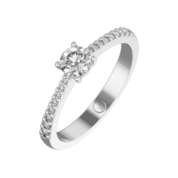 0.30 ct Adriel Solitaire Diamond Engagement Ring made from VVS EF diamond quality with 0.42 carat diamonds