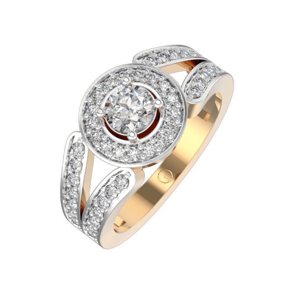 0.30 ct Alluring Akis Solitaire Diamond Engagement Ring made from VVS EF diamond quality with 0.67 carat diamonds
