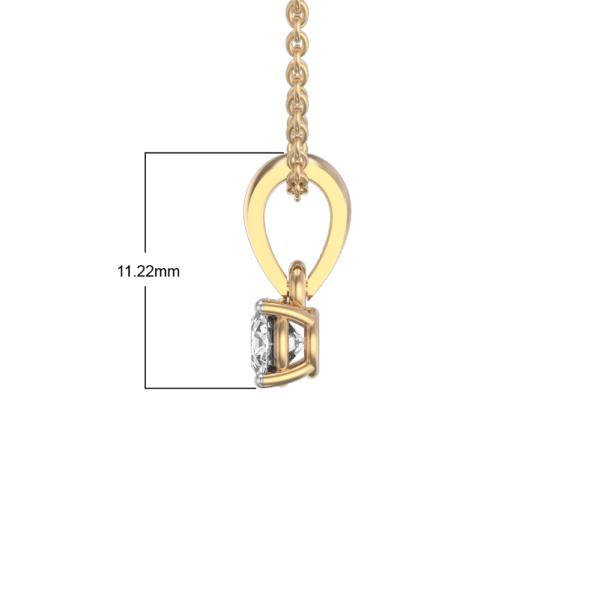 An additional view of the 0.30 ct Ariyos Solitaire Diamond Pendant
