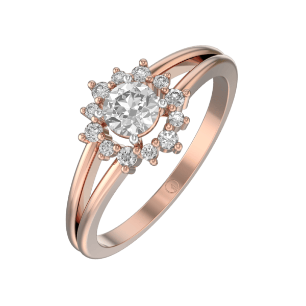 0.30 ct Bethany Solitaire Diamond Engagement Ring made from VVS EF diamond quality with 0.43 carat diamonds