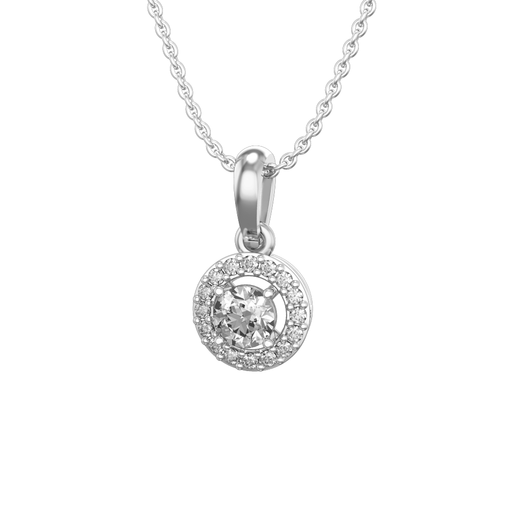 10K Solid White Gold 1 Carat TW Moissanite Solitaire Pendant with Chai –  Savvy Cie Jewels