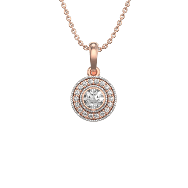 View of the 0.30 ct Concentric Incandescence Solitaire Diamond Pendant in close up