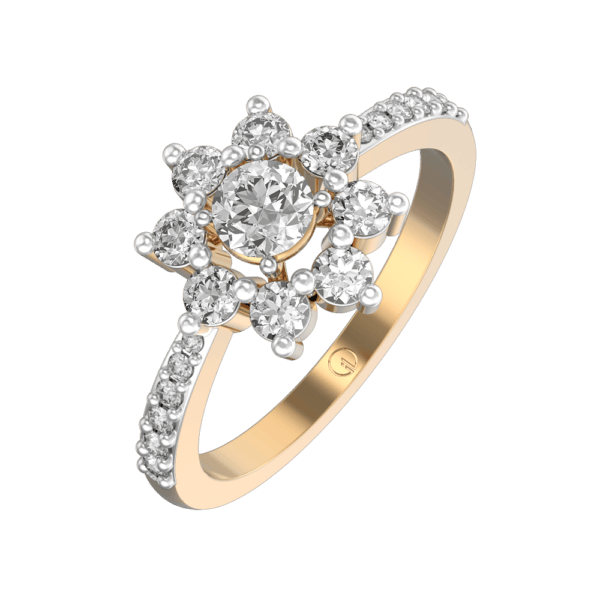 0.30 ct Delilah Diamond Solitaire Diamond Engagement Ring made from VVS EF diamond quality with 0.75 carat diamonds