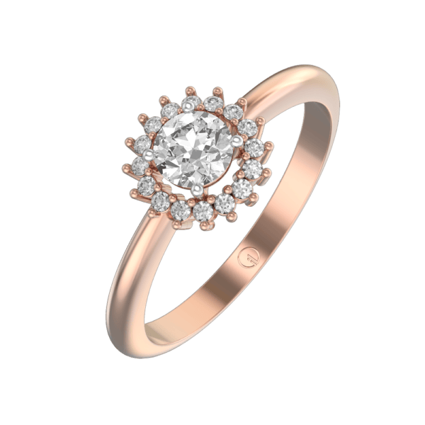 0.30 ct Fiona Solitaire Diamond Engagement Ring made from VVS EF diamond quality with 0.4 carat diamonds