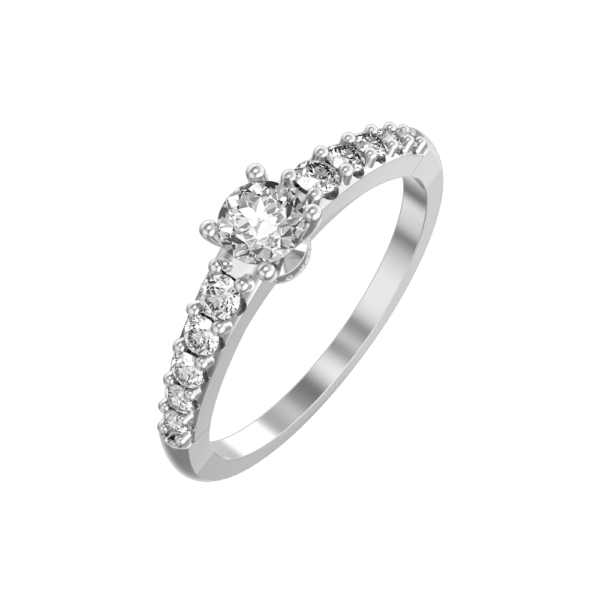 0.30 ct Flambeau Radiance Solitaire Diamond Engagement Ring made from VVS EF diamond quality with 0.56 carat diamonds