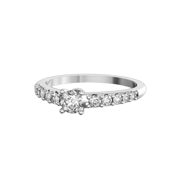 View of the 0.30 ct Flambeau Radiance Solitaire Diamond Engagement Ring in close up