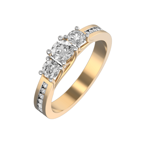 0.25 ct Glimmer Glam Solitaire Diamond Engagement Ring made from VVS EF diamond quality with 0.7 carat diamonds