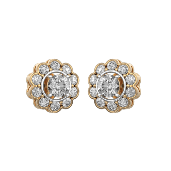 0.30 ct Floral Fortune Solitaire Diamond Earrings made from VVS EF diamond quality with 1.2 carat diamonds