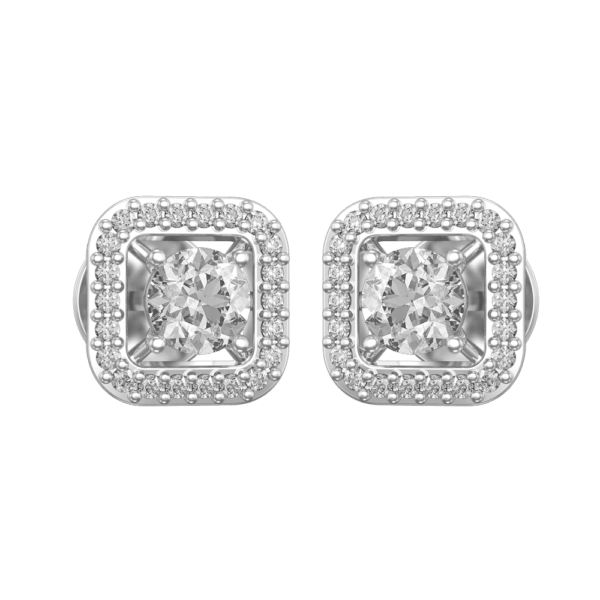 0.30 ct Quadralite Solitaire Diamond Earrings made from VVS EF diamond quality with 0.81 carat diamonds