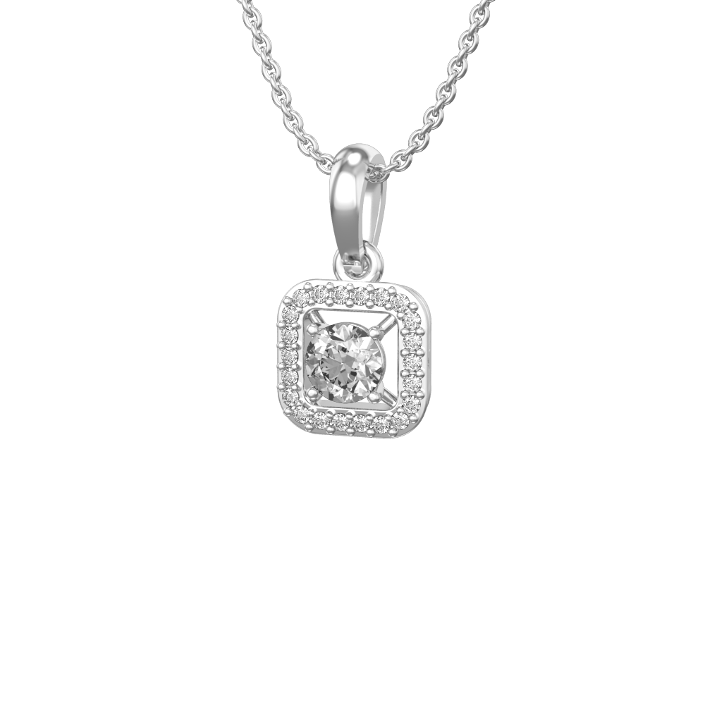 0.30 ct Quadralite Solitaire Diamond Pendant made from VVS EF diamond quality with 0.4 carat diamonds