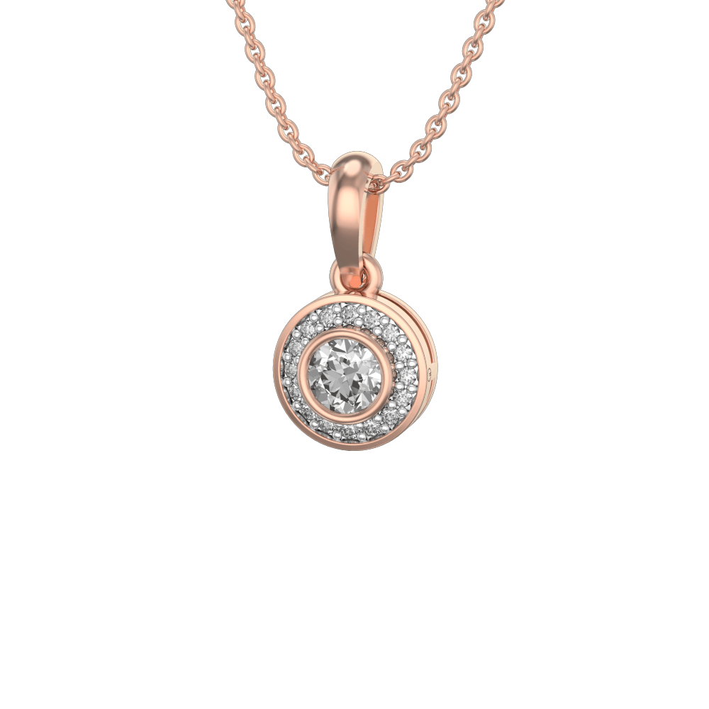 Oval Morganite Necklace with Diamond Halo in 14K Rose Gold – Ron George  Jewelers