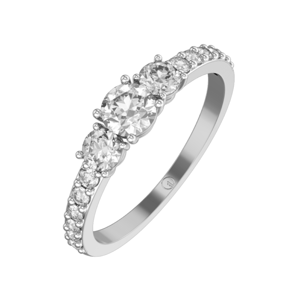 0.30 ct Raziel Solitaire Diamond Engagement Ring made from VVS EF diamond quality with 0.79 carat diamonds