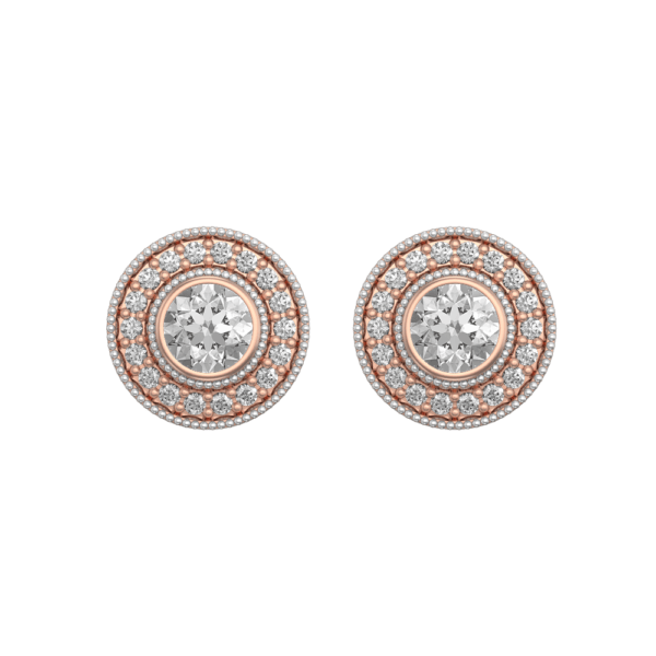 View of the 0.30 ct Rondon Solitaire Diamond Earrings in close up