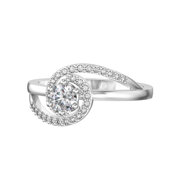 View of the 0.30 ct Rumba Radiance Solitaire Diamond Engagement Ring in close up