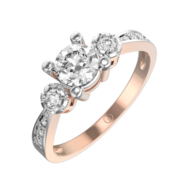 0.45 ct Frost Fairy Solitaire Diamond Engagement Ring made from VVS EF diamond quality with 0.63 carat diamonds
