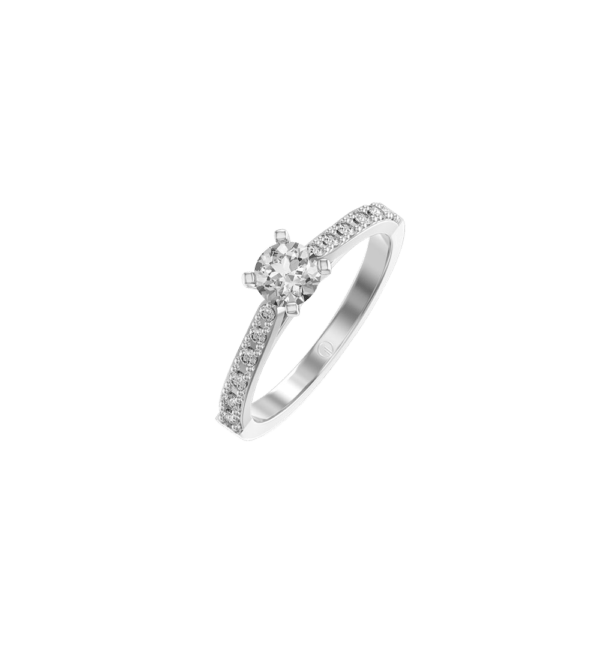 0.40 Ct Amaranthine Love Solitaire Diamond Engagement Ring made from VVS EF diamond quality with 0.62 carat diamonds
