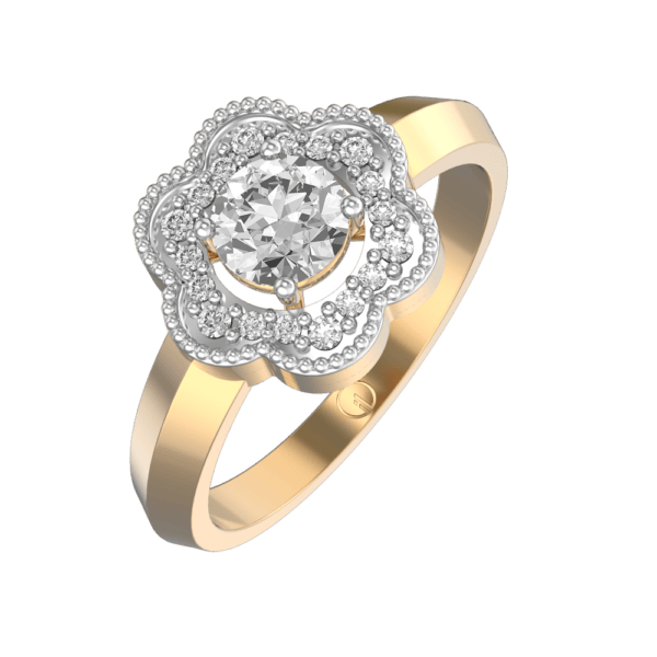 0.40 ct Flora Aura Solitaire Diamond Engagement Ring made from VVS EF diamond quality with 0.51 carat diamonds