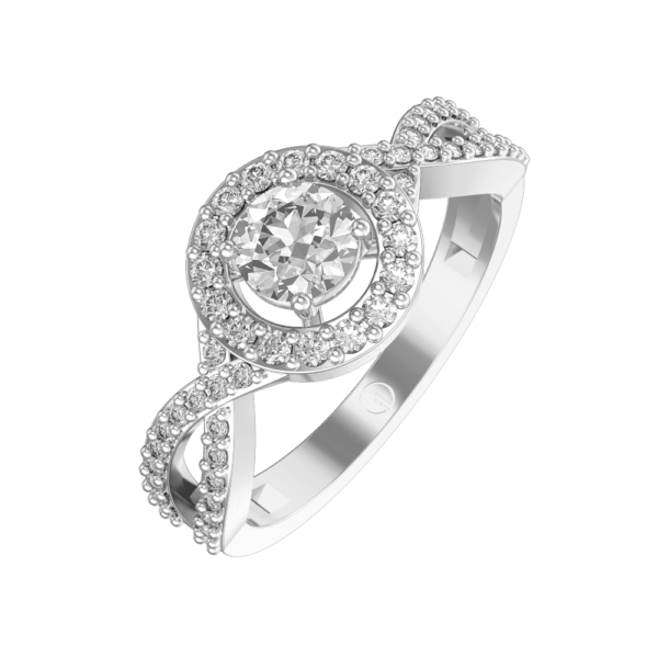 0.40 ct Knot in Infinity Solitaire Diamond Engagement Ring made from VVS EF diamond quality with 0.69 carat diamonds
