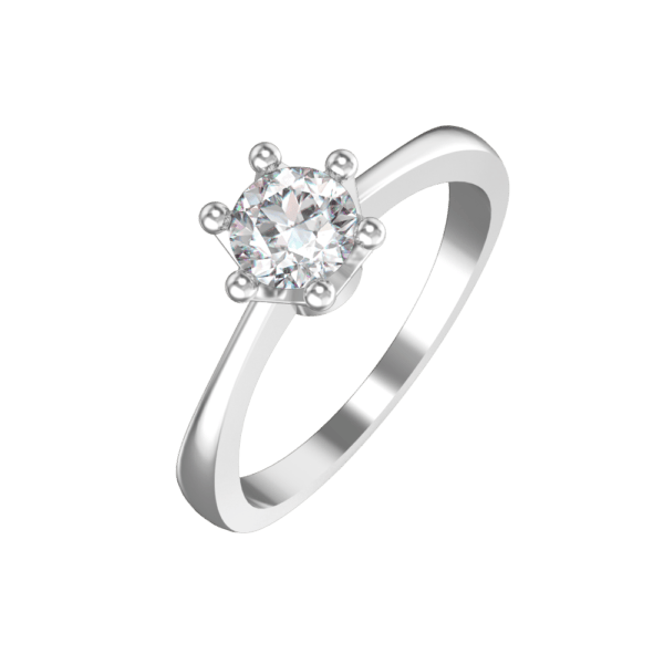 0.40 ct Princess Elsa Solitaire Diamond Engagement Ring made from VVS EF diamond quality with 0.4 carat diamonds